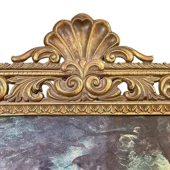 Vintage 1960’s Italian Ornate Gold Framed Reynolds Child Portrait “master hare”